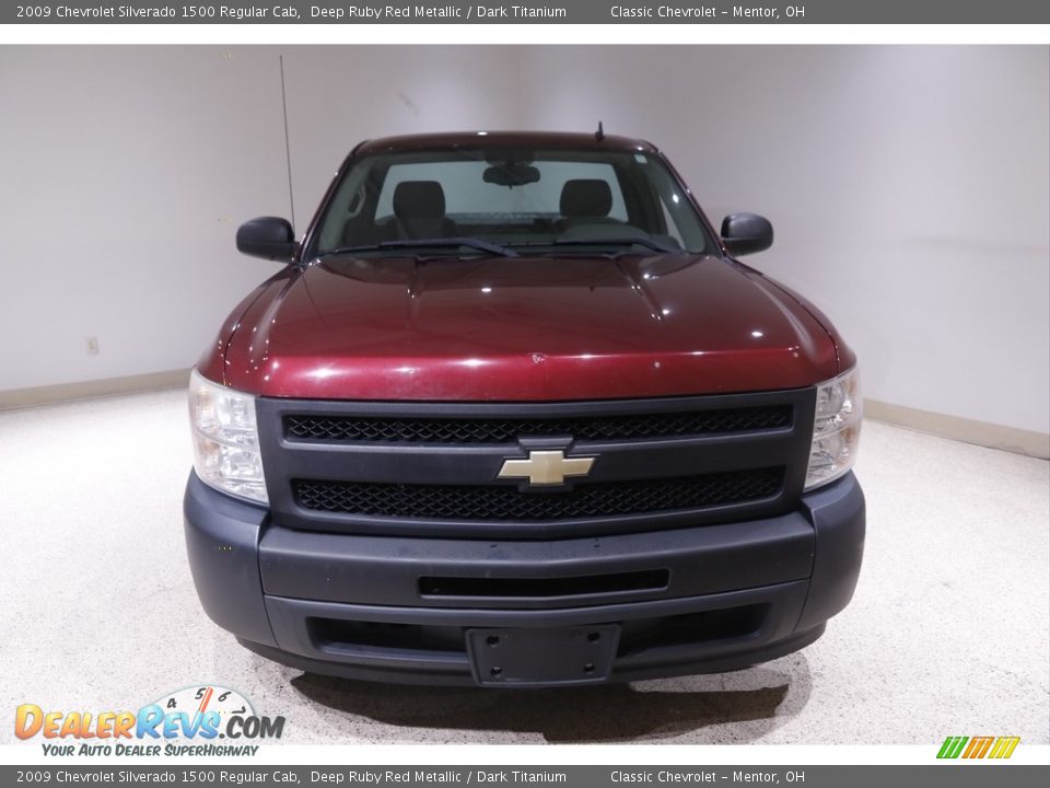 2009 Chevrolet Silverado 1500 Regular Cab Deep Ruby Red Metallic / Dark Titanium Photo #2