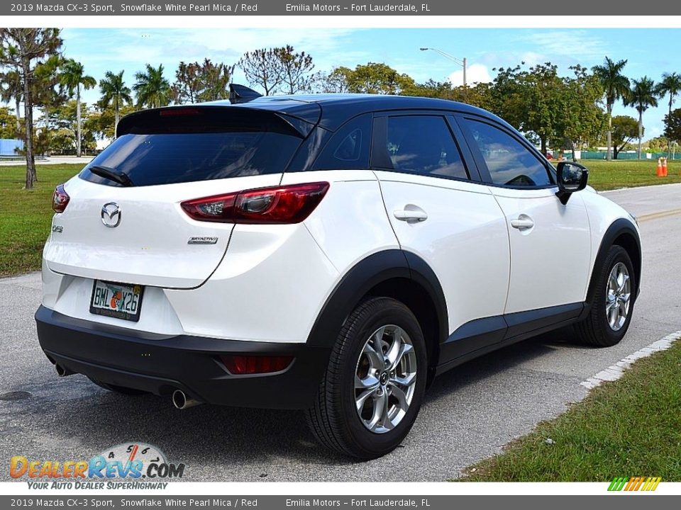 2019 Mazda CX-3 Sport Snowflake White Pearl Mica / Red Photo #3