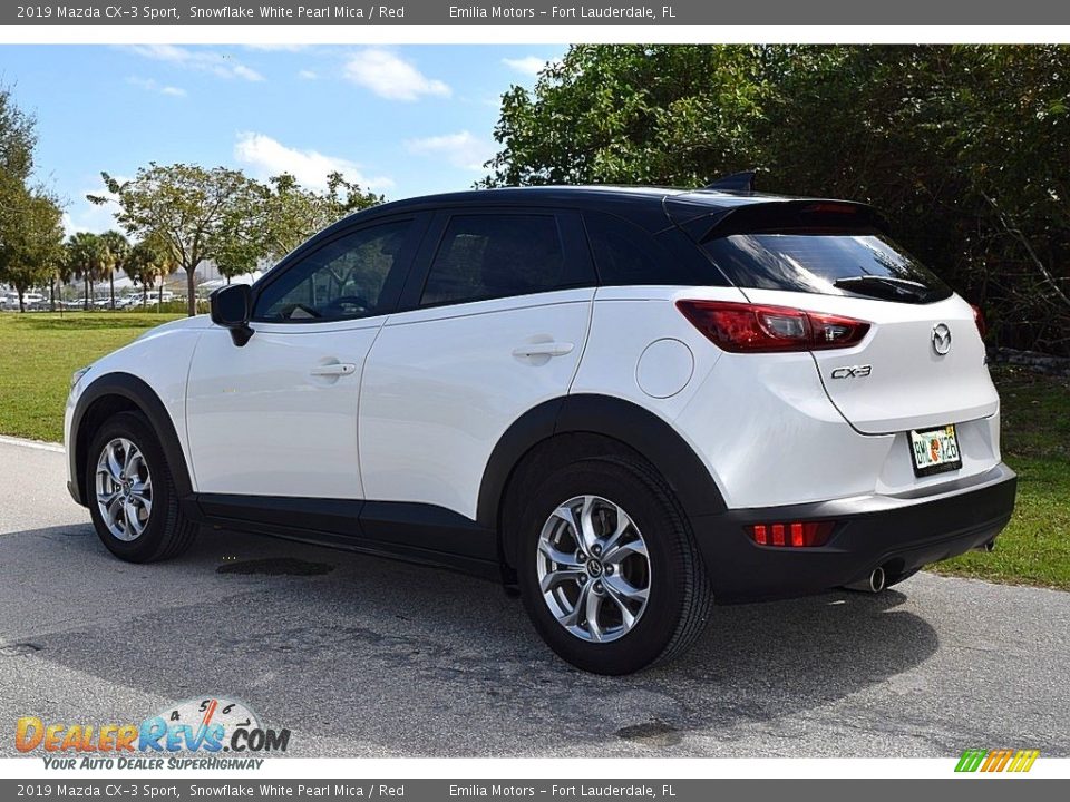 2019 Mazda CX-3 Sport Snowflake White Pearl Mica / Red Photo #5