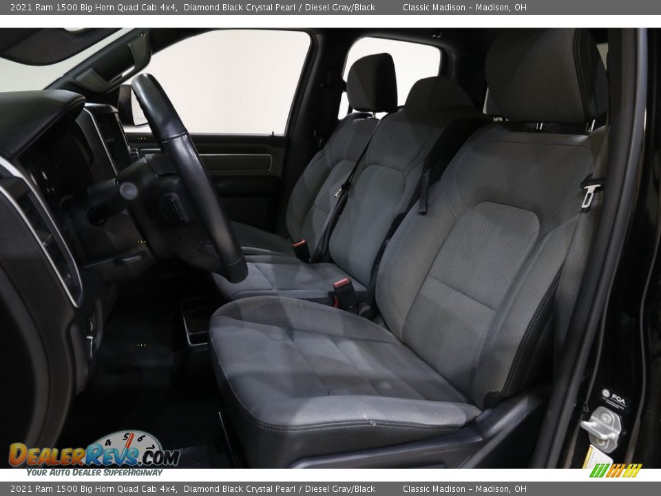 2021 Ram 1500 Big Horn Quad Cab 4x4 Diamond Black Crystal Pearl / Diesel Gray/Black Photo #5