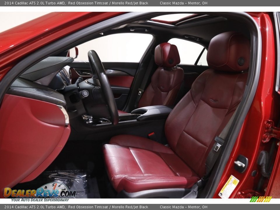 2014 Cadillac ATS 2.0L Turbo AWD Red Obsession Tintcoat / Morello Red/Jet Black Photo #5