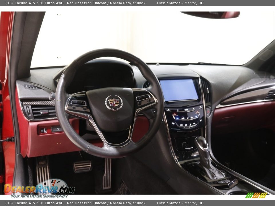 2014 Cadillac ATS 2.0L Turbo AWD Red Obsession Tintcoat / Morello Red/Jet Black Photo #6