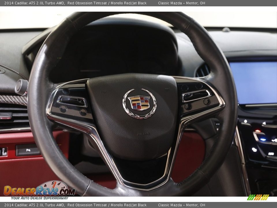 2014 Cadillac ATS 2.0L Turbo AWD Red Obsession Tintcoat / Morello Red/Jet Black Photo #7