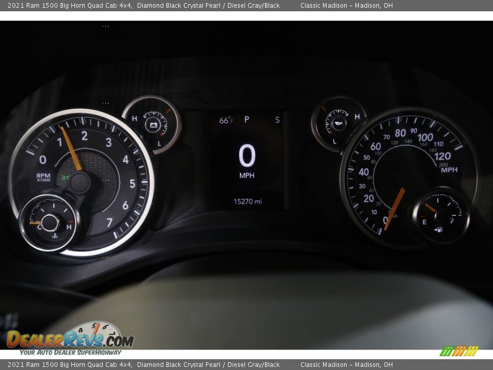 2021 Ram 1500 Big Horn Quad Cab 4x4 Diamond Black Crystal Pearl / Diesel Gray/Black Photo #8