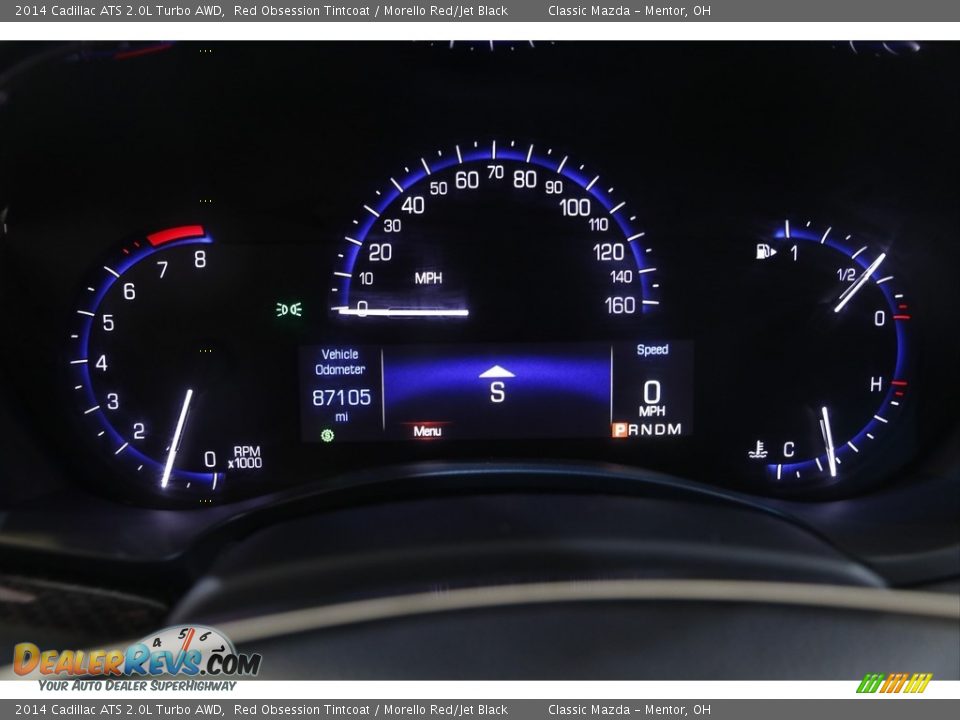 2014 Cadillac ATS 2.0L Turbo AWD Red Obsession Tintcoat / Morello Red/Jet Black Photo #8