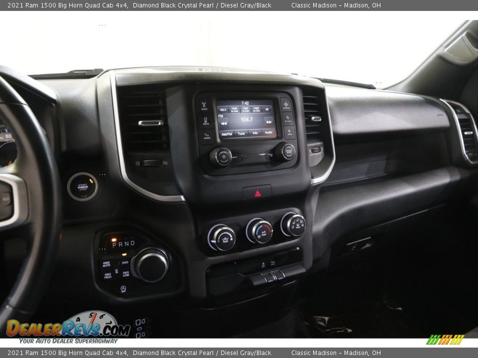 2021 Ram 1500 Big Horn Quad Cab 4x4 Diamond Black Crystal Pearl / Diesel Gray/Black Photo #9