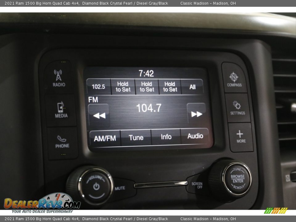 2021 Ram 1500 Big Horn Quad Cab 4x4 Diamond Black Crystal Pearl / Diesel Gray/Black Photo #10