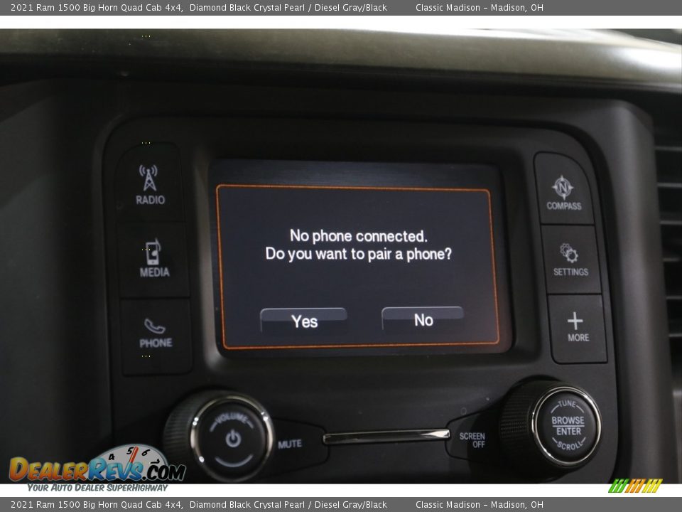 2021 Ram 1500 Big Horn Quad Cab 4x4 Diamond Black Crystal Pearl / Diesel Gray/Black Photo #11