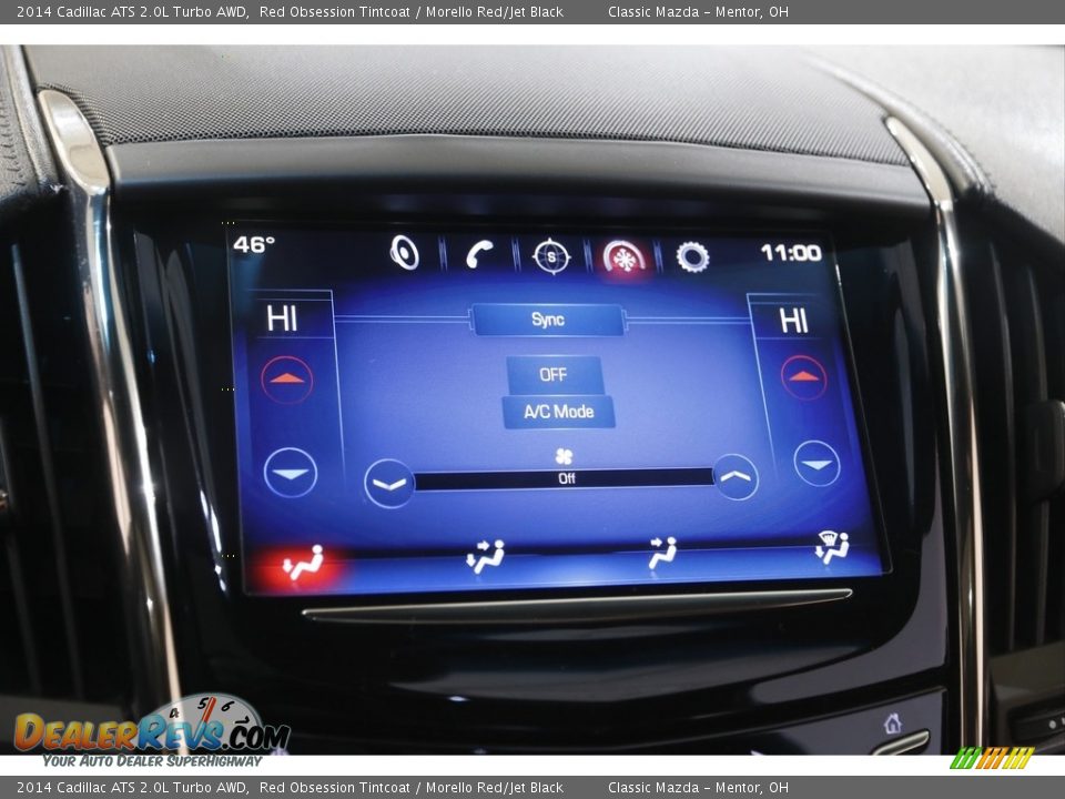 2014 Cadillac ATS 2.0L Turbo AWD Red Obsession Tintcoat / Morello Red/Jet Black Photo #13