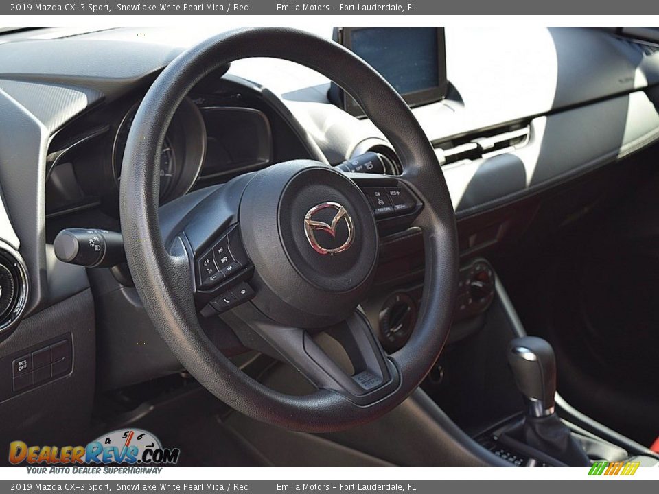 2019 Mazda CX-3 Sport Snowflake White Pearl Mica / Red Photo #15