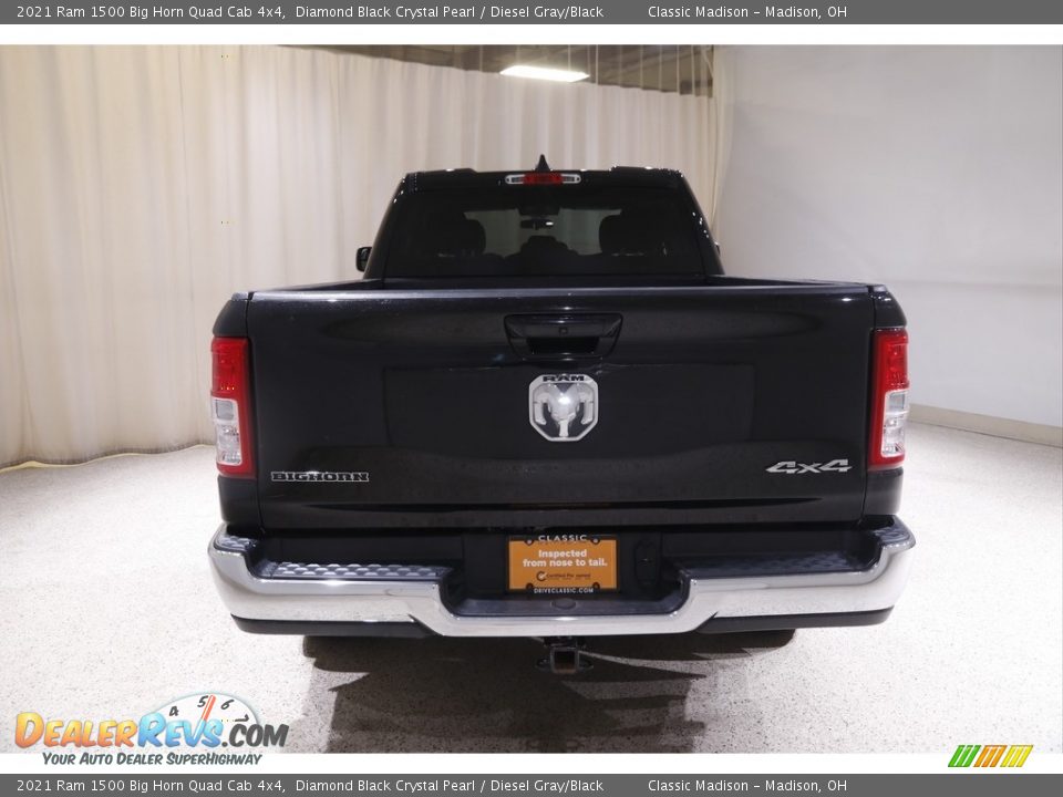 2021 Ram 1500 Big Horn Quad Cab 4x4 Diamond Black Crystal Pearl / Diesel Gray/Black Photo #17