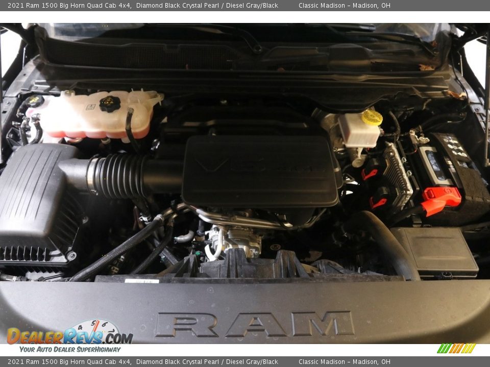 2021 Ram 1500 Big Horn Quad Cab 4x4 Diamond Black Crystal Pearl / Diesel Gray/Black Photo #18
