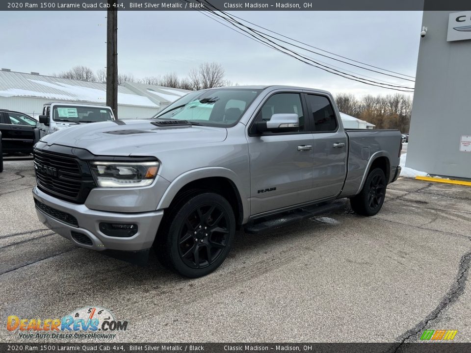 2020 Ram 1500 Laramie Quad Cab 4x4 Billet Silver Metallic / Black Photo #1