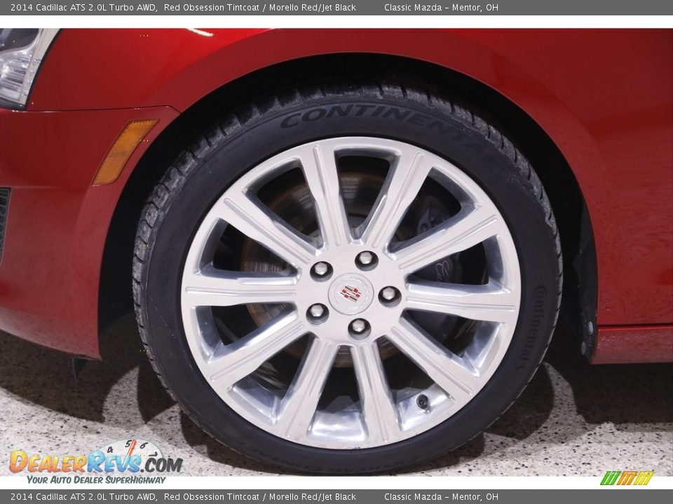 2014 Cadillac ATS 2.0L Turbo AWD Red Obsession Tintcoat / Morello Red/Jet Black Photo #20