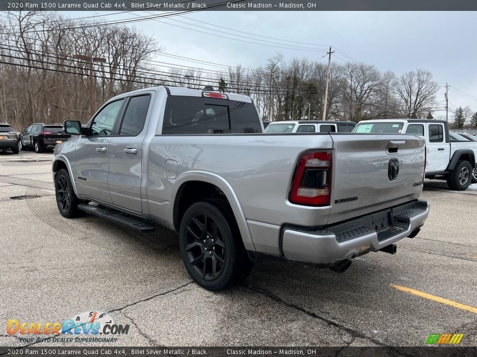 2020 Ram 1500 Laramie Quad Cab 4x4 Billet Silver Metallic / Black Photo #2