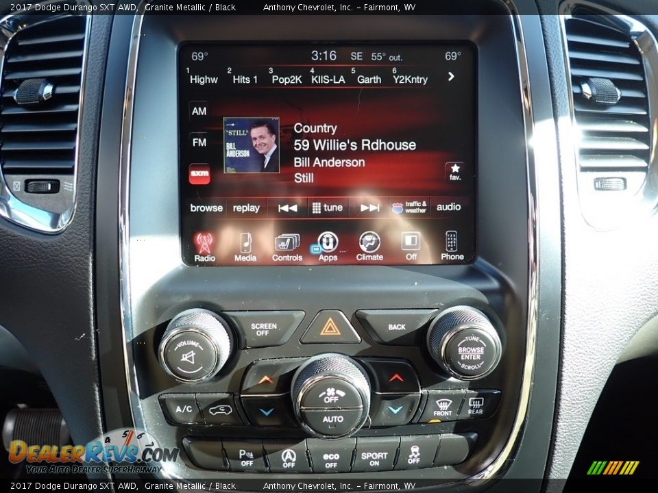 2017 Dodge Durango SXT AWD Granite Metallic / Black Photo #19