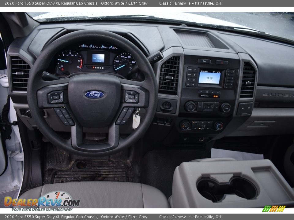 2020 Ford F550 Super Duty XL Regular Cab Chassis Oxford White / Earth Gray Photo #10