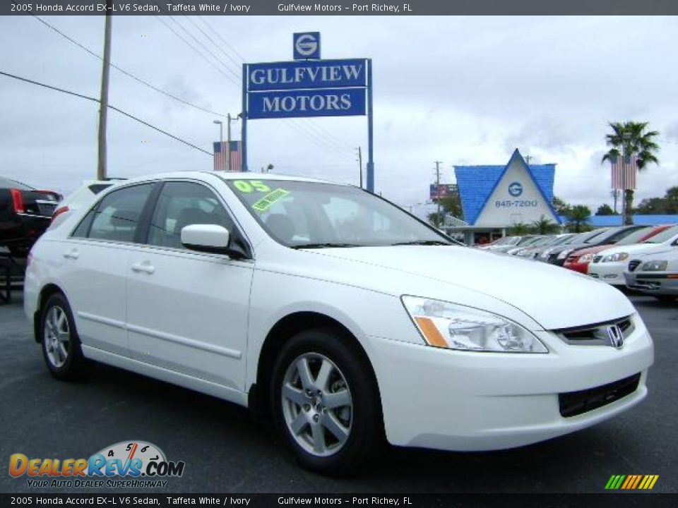 2005 Honda Accord EX-L V6 Sedan Taffeta White / Ivory Photo #1
