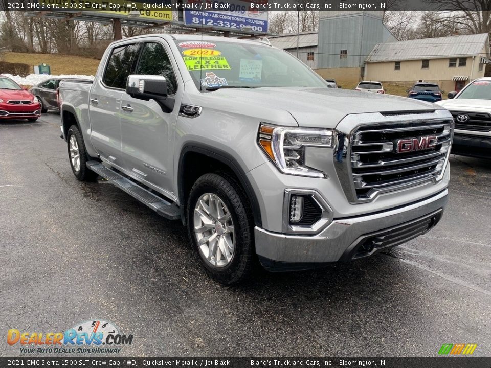 2021 GMC Sierra 1500 SLT Crew Cab 4WD Quicksilver Metallic / Jet Black Photo #4