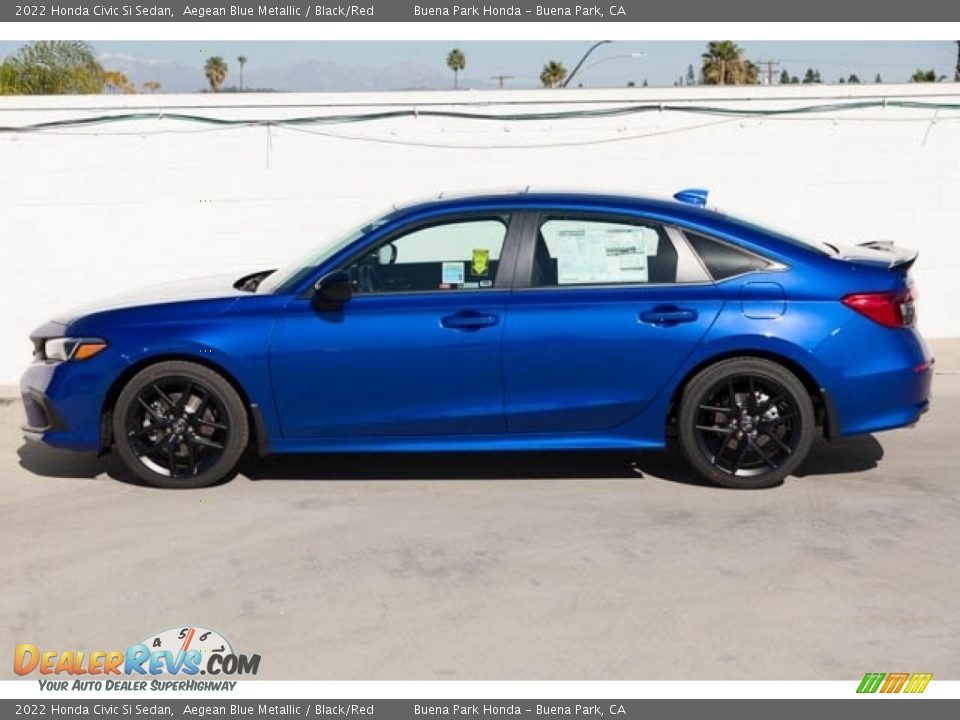 Aegean Blue Metallic 2022 Honda Civic Si Sedan Photo #4