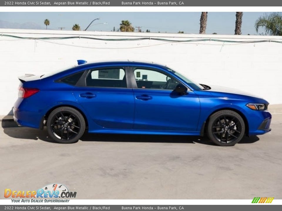 Aegean Blue Metallic 2022 Honda Civic Si Sedan Photo #8