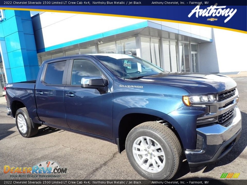 2022 Chevrolet Silverado 1500 Limited LT Crew Cab 4x4 Northsky Blue Metallic / Jet Black Photo #1