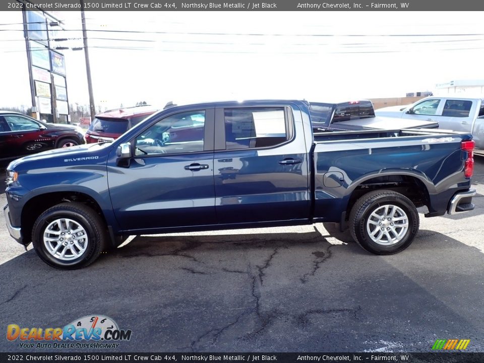 2022 Chevrolet Silverado 1500 Limited LT Crew Cab 4x4 Northsky Blue Metallic / Jet Black Photo #6