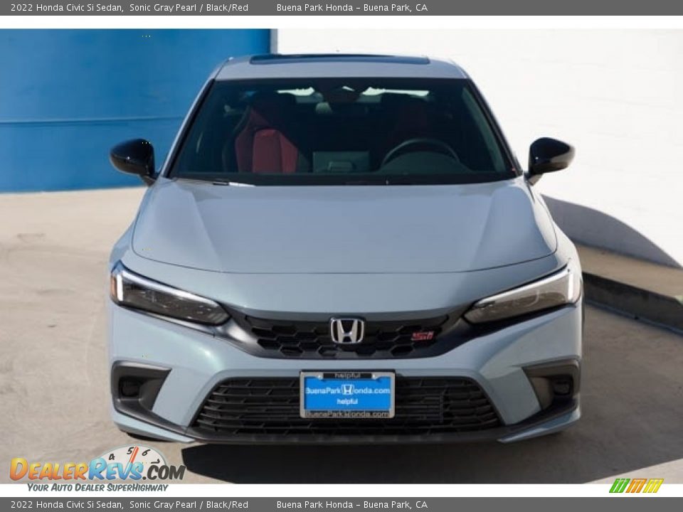 2022 Honda Civic Si Sedan Sonic Gray Pearl / Black/Red Photo #3