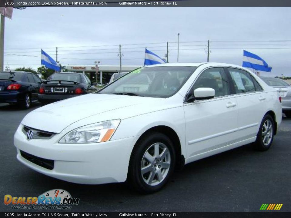 2005 Honda Accord EX-L V6 Sedan Taffeta White / Ivory Photo #3