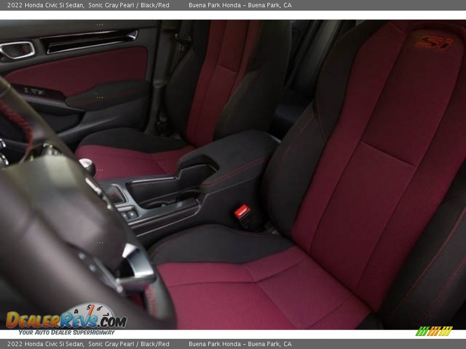2022 Honda Civic Si Sedan Sonic Gray Pearl / Black/Red Photo #21