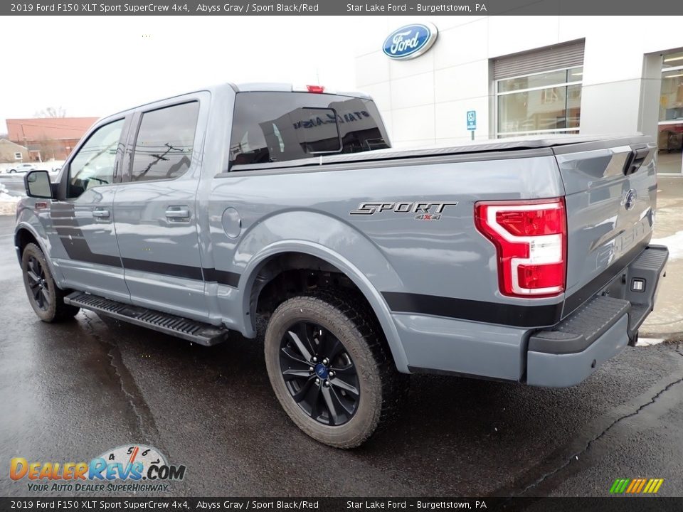 2019 Ford F150 XLT Sport SuperCrew 4x4 Abyss Gray / Sport Black/Red Photo #3