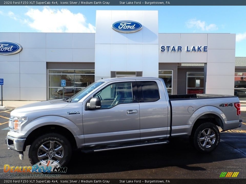 2020 Ford F150 XLT SuperCab 4x4 Iconic Silver / Medium Earth Gray Photo #1