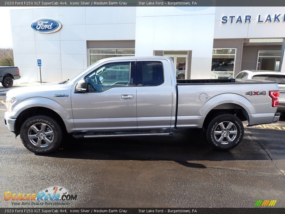 2020 Ford F150 XLT SuperCab 4x4 Iconic Silver / Medium Earth Gray Photo #2