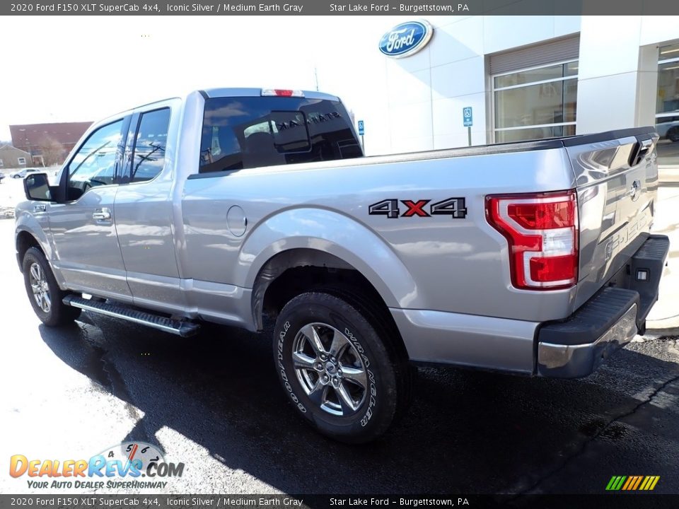 2020 Ford F150 XLT SuperCab 4x4 Iconic Silver / Medium Earth Gray Photo #3