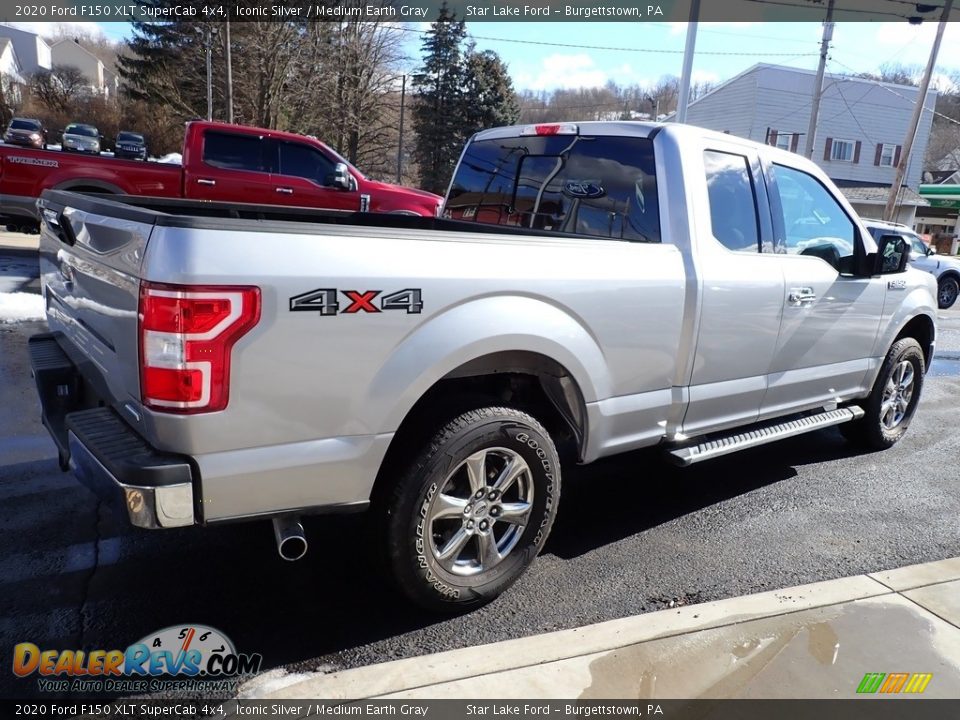 2020 Ford F150 XLT SuperCab 4x4 Iconic Silver / Medium Earth Gray Photo #5