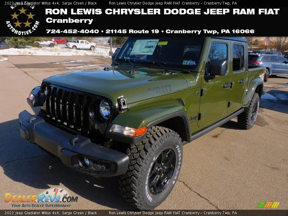 2022 Jeep Gladiator Willys 4x4 Sarge Green / Black Photo #1