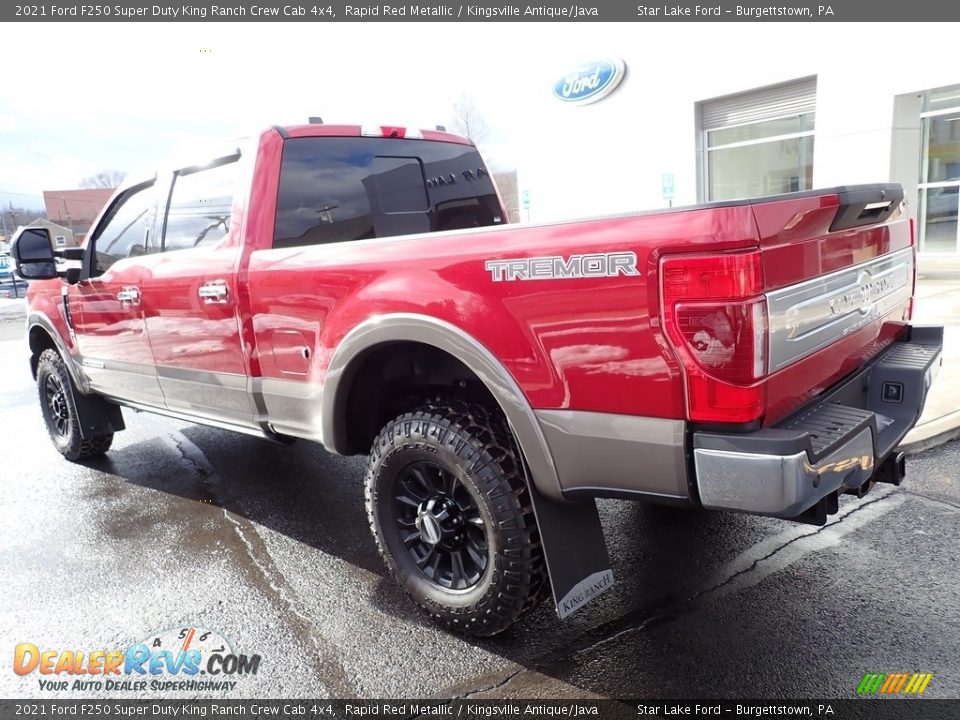 2021 Ford F250 Super Duty King Ranch Crew Cab 4x4 Rapid Red Metallic / Kingsville Antique/Java Photo #3