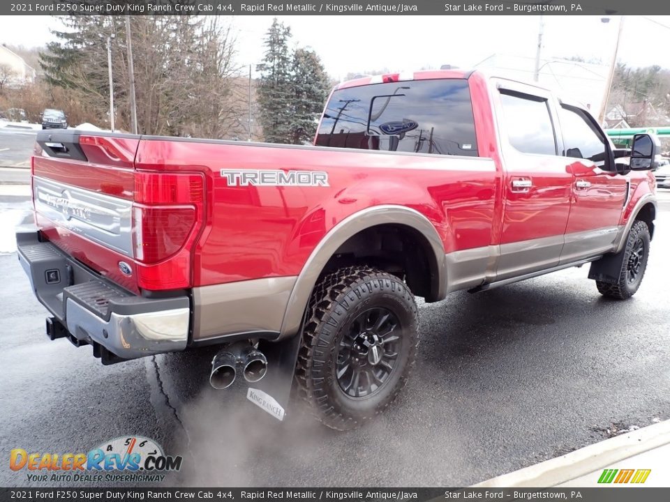 2021 Ford F250 Super Duty King Ranch Crew Cab 4x4 Rapid Red Metallic / Kingsville Antique/Java Photo #5