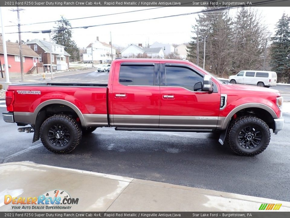 2021 Ford F250 Super Duty King Ranch Crew Cab 4x4 Rapid Red Metallic / Kingsville Antique/Java Photo #6