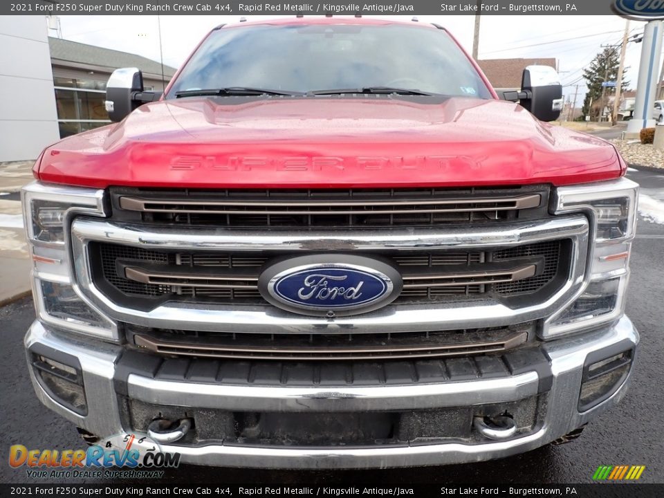 2021 Ford F250 Super Duty King Ranch Crew Cab 4x4 Rapid Red Metallic / Kingsville Antique/Java Photo #8