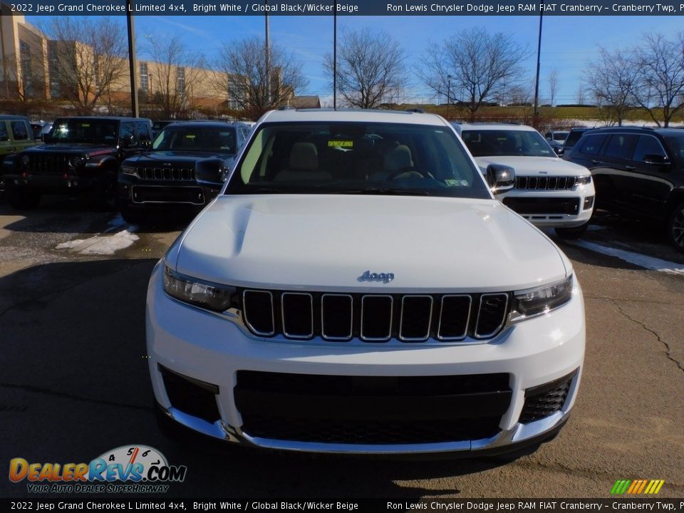 2022 Jeep Grand Cherokee L Limited 4x4 Bright White / Global Black/Wicker Beige Photo #2