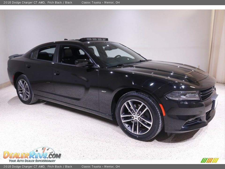 2018 Dodge Charger GT AWD Pitch Black / Black Photo #1