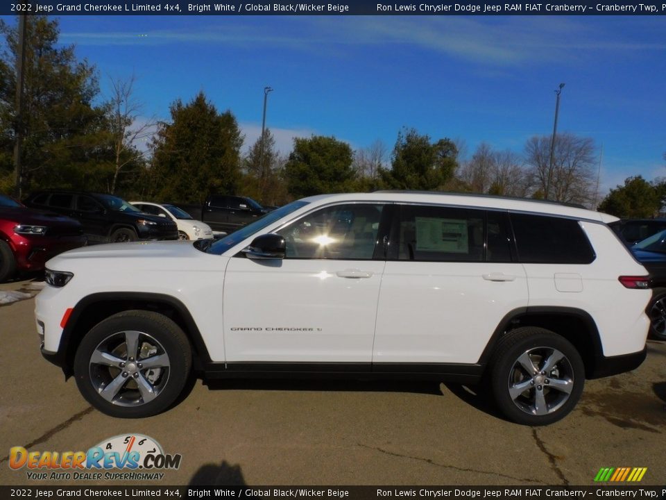 2022 Jeep Grand Cherokee L Limited 4x4 Bright White / Global Black/Wicker Beige Photo #9