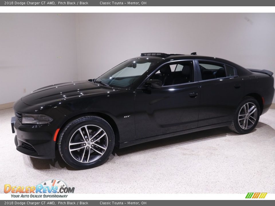 2018 Dodge Charger GT AWD Pitch Black / Black Photo #3