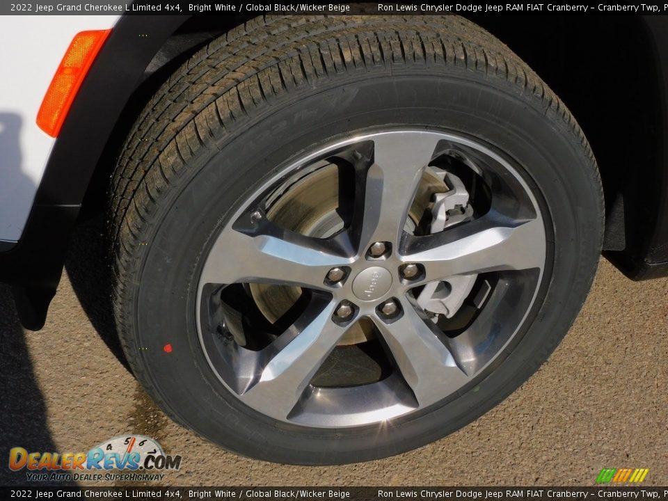 2022 Jeep Grand Cherokee L Limited 4x4 Bright White / Global Black/Wicker Beige Photo #10