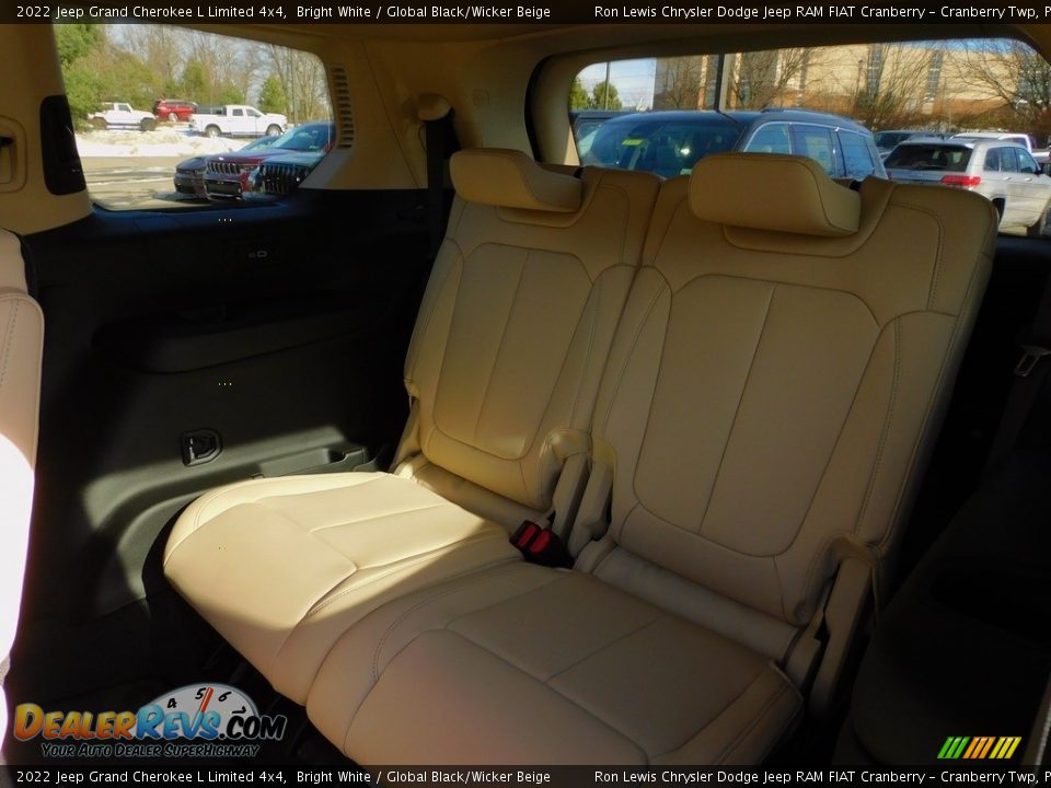 2022 Jeep Grand Cherokee L Limited 4x4 Bright White / Global Black/Wicker Beige Photo #13