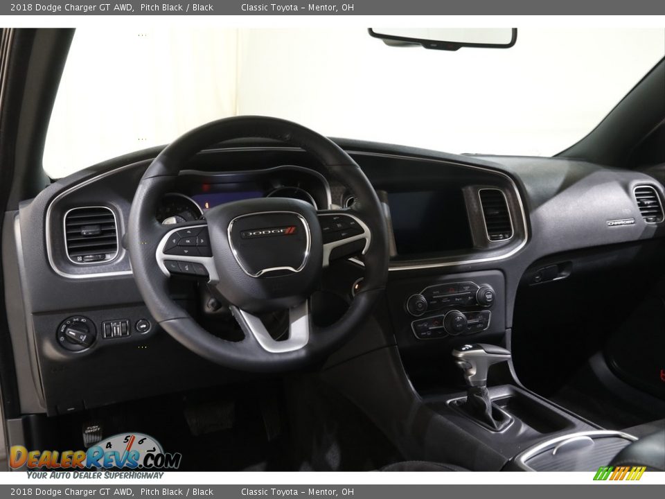 2018 Dodge Charger GT AWD Pitch Black / Black Photo #6