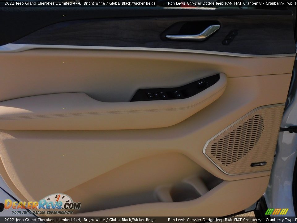 2022 Jeep Grand Cherokee L Limited 4x4 Bright White / Global Black/Wicker Beige Photo #15