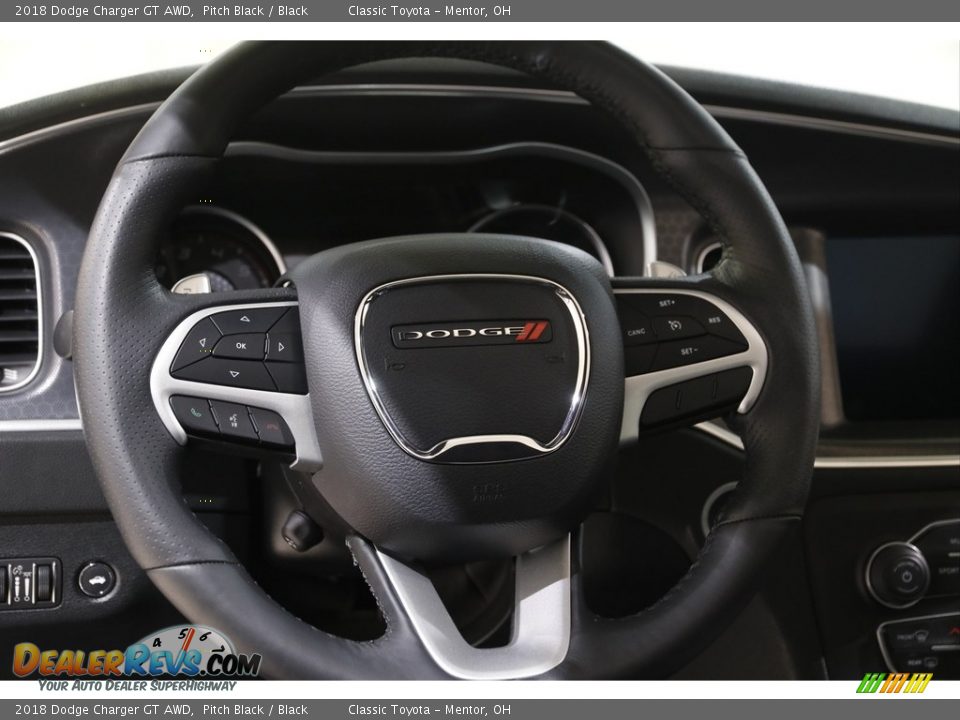 2018 Dodge Charger GT AWD Pitch Black / Black Photo #7