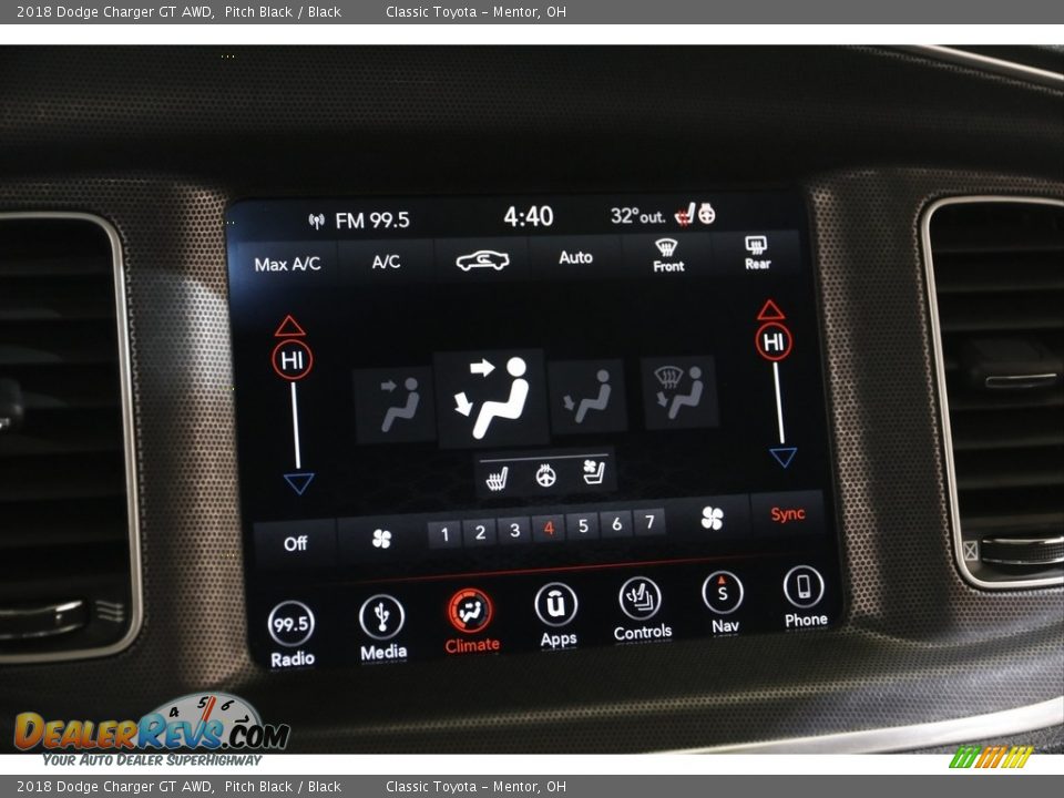 2018 Dodge Charger GT AWD Pitch Black / Black Photo #10